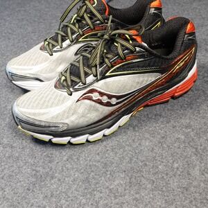 Saucony Ride 8 Mens Running Shoes Silver Orange Black S20273-1 Size 10